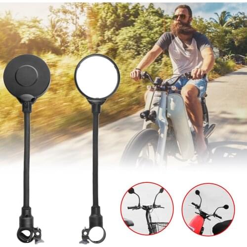 Bicycle Mirror Motorcycle Rearview Mirror Electric Vehicle Hose Adjustment Large Screen Rearview Mirror Bike RidingConvex Mirror