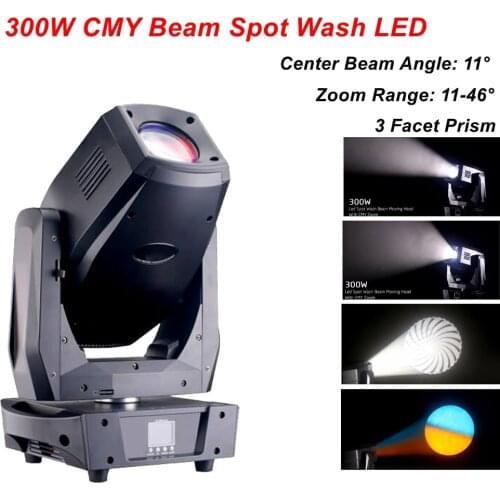 300W LED Lyre Moving Head Light Beam Spot Wash Light For Dj Nightclub Disco Party Decorations 11-46 Degree Zoom LED Moving Head