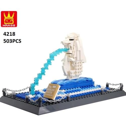 Wange Blocks World Architecture Building Bricks The Marina Bay Sands Model Pyramid Educational Toys for Children Gifts 4217