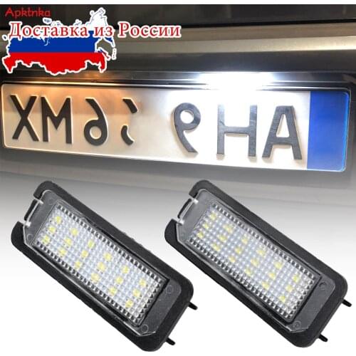 Apktnka 2x LED License Number Plate Lamp Tail Light 18SMD For VW Golf MK4 MK5 MK6 Passat Polo CC For Porsche Boxster 911 Carrera