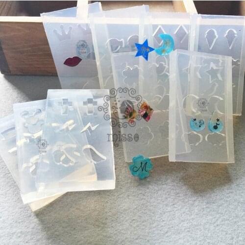 Multi Design Women Clear Silicone Mold For Making Jewelry Earrings DIY Mold Resin Casting Free Shipping