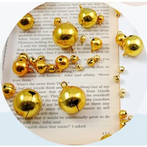 Gold Jingle Bells Craft Bells Bulk DIY Bells for Christmas Festival Decoration Home Decoration