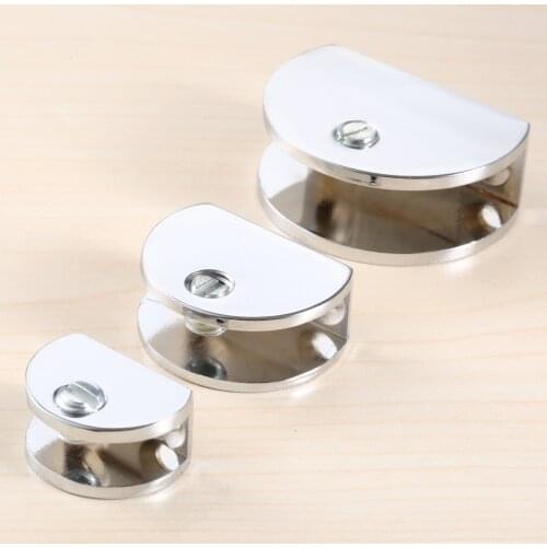 1Pc Glass Shelf Brackets Clamp BracketHolder Alloy Shelves Support Corner Bracket Clips For 8/10mm Window Balustrade Handrail