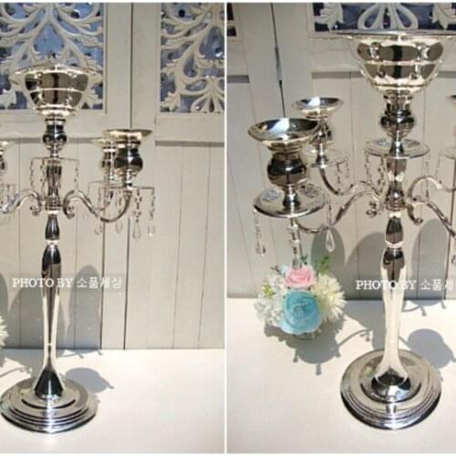 10pcs/lot 68cm(H) Silver table centerpieces wedding props Table Chandelier