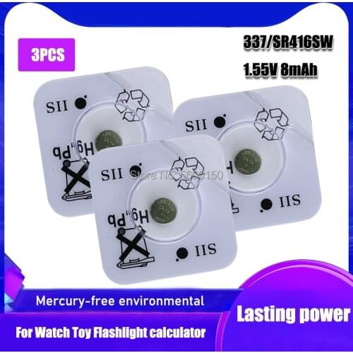 3pcs FOR SEIZAIKEN New Single grain 337 SR416SW 623 D337 V337 SP337 Watch Battery Button Coin Cell For Watch Car Remotes