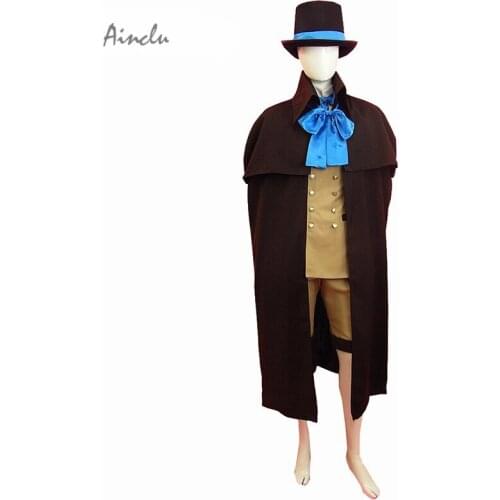 Ainclu Customize Free Shipping Black Butler Kuroshitsuji Ciel Phantomhive Steampunk Suit Kids Cosplay Costume