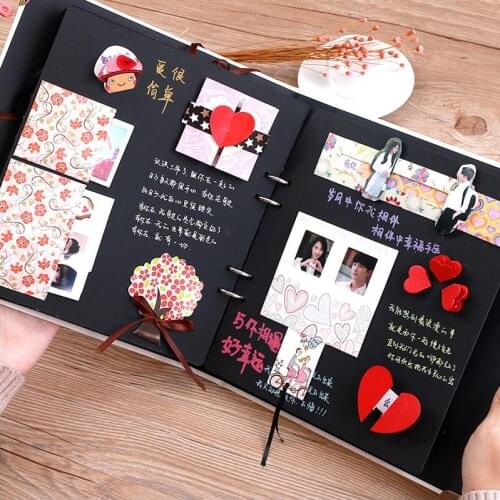 Album with 38 funny cards DIY Creative handmade gift Paste baby photos album Memorial Christmas gift free shipping
