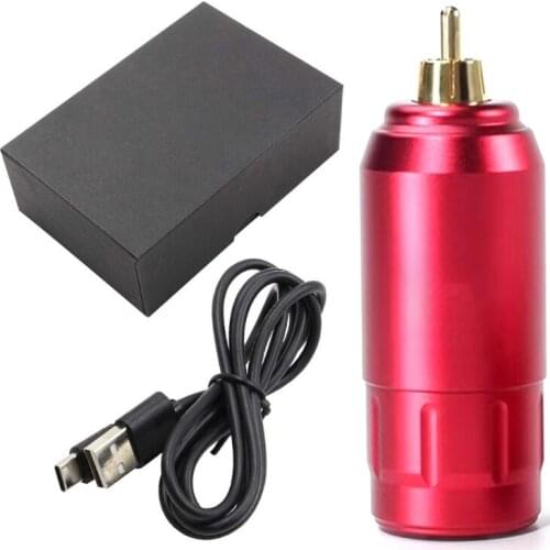 Tattoo Mini Wireless Power For Tattoo Rotary Machine Pen RCA Connection Tattoo Power Supply With USB Charging Cable