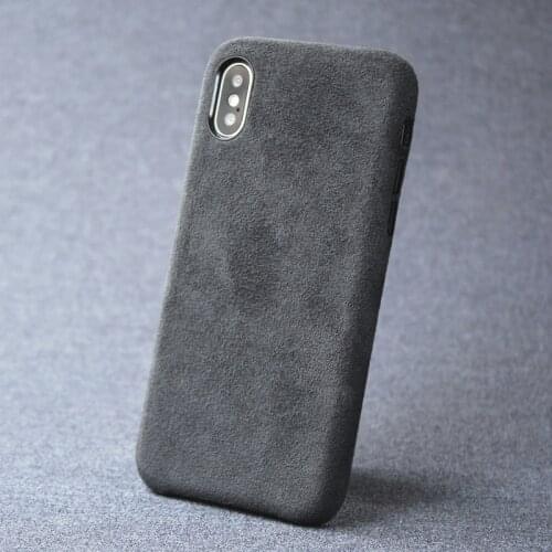 Case For iPhone 7 8 plus X XS Max XR luxury Italian Suede like Fabric Cover Downy Leather Capa a layer of premium to phone Shell