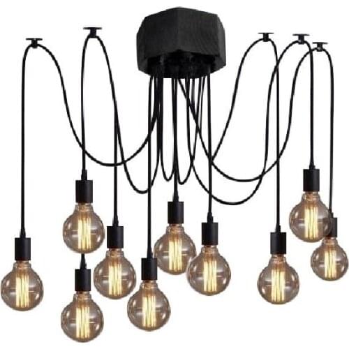 Wooden Octopus Chandelier Pendent 10-9-8-7-6-5 Lamp Ceiling Chandelier Durable Handmade Authentic Decorative Quality Material