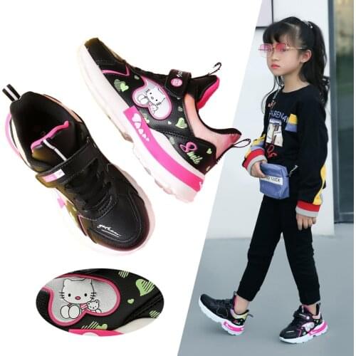 Childrens Sneakers Kids Sports Shoes for Teens Leather Breathable Tenis Infantil Pink Footwear Winter Autumn Warm Girls Sneaker