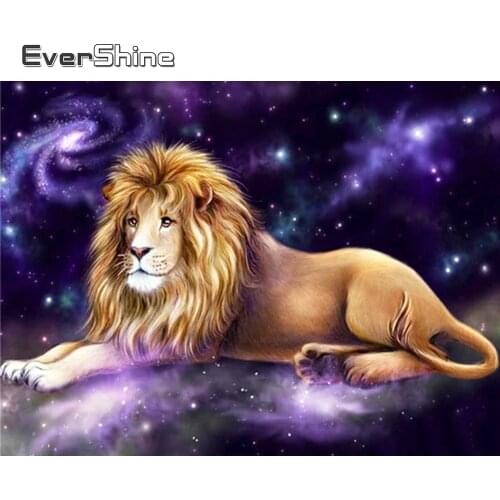 Evershine Diamond Embroidery Animal 5D DIY Diamond Painting Lion Full Square Round Rhinestones Mosaic New Arrival Holiday Gifts