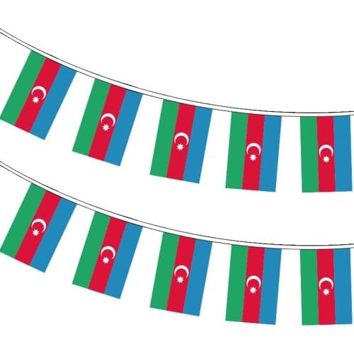 Xvggdg 20pcs/set Azerbaijan bunting flags Pennant String Banner Buntings Festival Party Holiday