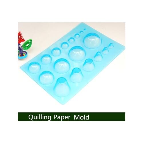 Quilling Paper Tool Mini Mold 3-Dimensional Shaping Tool Origami Quilling Paper Tool Size 13x20 cm (18 kinds of semi-circular)