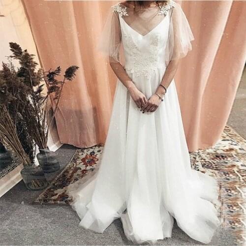 JUNSRM Beach Wedding Dresses