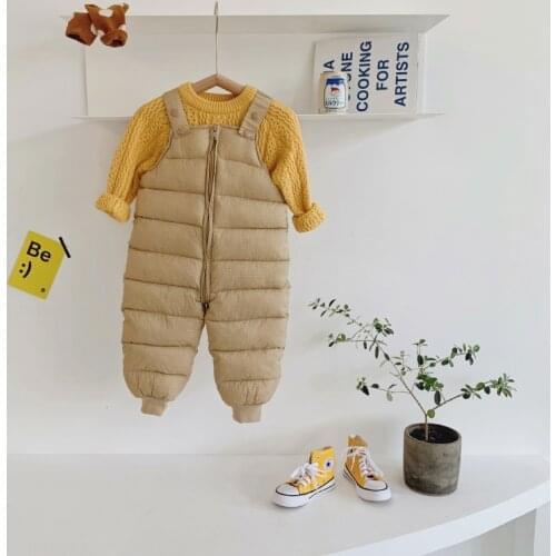 Autumn and Winter One-Piece Overalls Boys and Girls Outing Cotton Pants Baby clothes