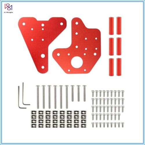 1set CR10 Ender3 Ender-3 Pro Dual Z Axis Fix Plate Mount Bracket Kit For MGN12H Linear Rails Creality 3D Printer Parts