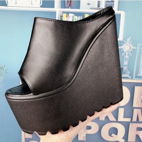 Summer Ladies Sandals Outside Wearing 16cm Super High-heeled Beach Holiday Wedges Womens Sandals platform sandals womens shoes