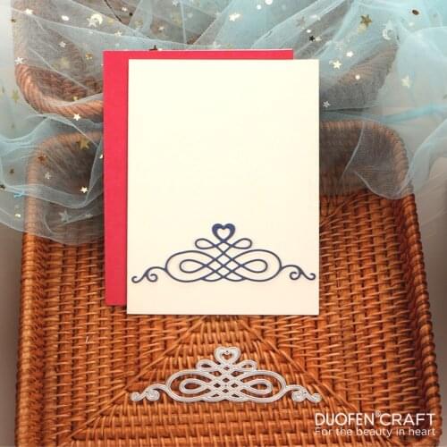 DUOFEN METAL CUTTING DIES European heart vine wedding border stencil DIY Scrapbook Paper Album 2021 new