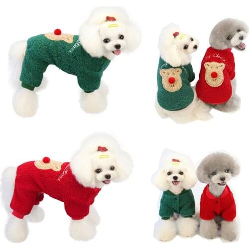 New Christmas Pet Autumn And Winter Clothes, Warm And Thick Clothes, Dog Clothes