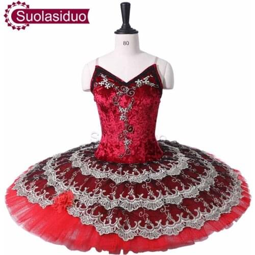 New Arrival Adult Red Professional Stage Ballet Tutu Costumes Women Ballet Dance Performance Dress Apperal Girls Ballet Skirt