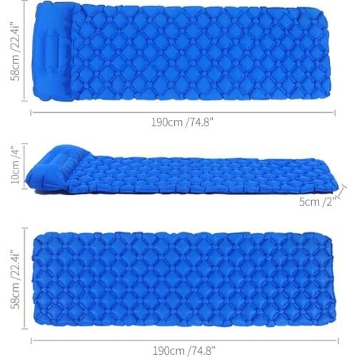 Outdoor Inflatable Mattress TPU Ultra-Light Camping Mat Hiking Air Cushion Portable Sleeping Mat Damp Proof Waterproof Pad