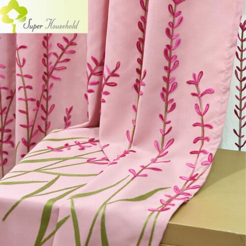 Pastoral Window Curtains for Living Room Embroidered Provence Sheer Curtains for Children Bedroom Curtains for Kitchen Drapes
