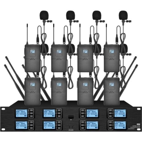 Professional UHF wireless microphone system lavalier microphone for school church lecture outdoor stage performance microphone