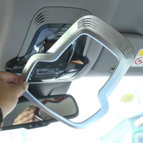 ABS Chrome Front Row Reading Lamp Frame Cover Trim 1pcs For Alfa Romeo Giulia Stelvio 2017