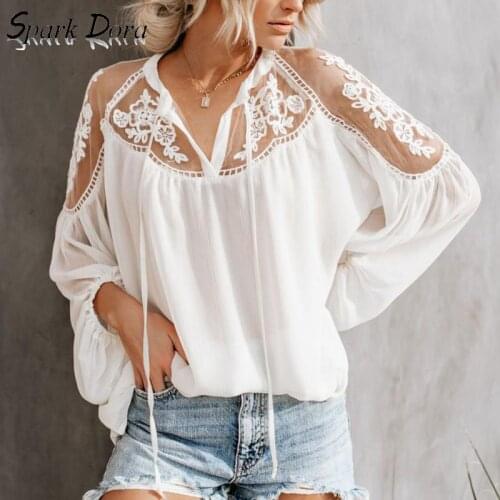 SparkDora Blouses With Sleeves