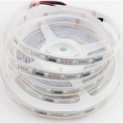UCS1903 LED Strip Light Tube Waterproof IP67 SMD 5050 rgb led tape flexible ribbon DC 5V 48Leds 48IC/m Pixel LED Strip lights