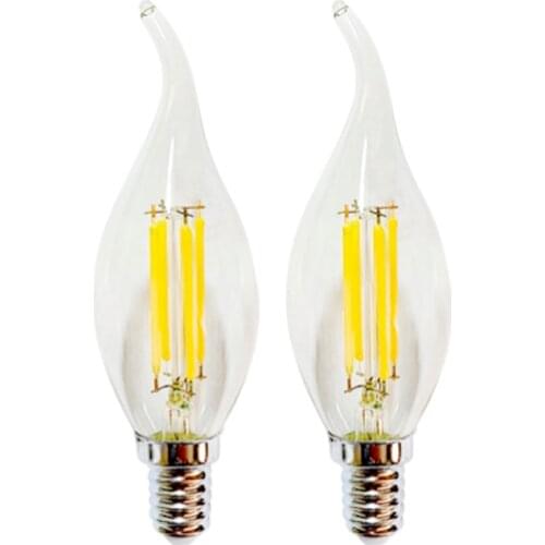 GIS-SOLAR LED FILAMENT BULBS C35,C35W-E14, G45-E14, E27, A60-E27, 2 PIECES