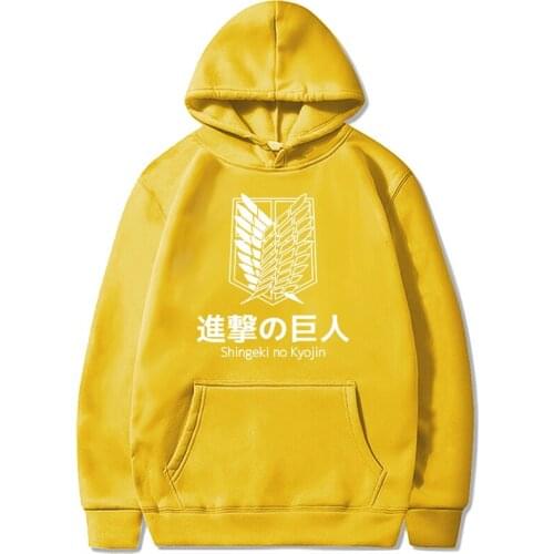 Anime Hoodie Men Tracksuit Oversized Crewneck Sweatshirt Attack on Titan Graphic Hoodies Harajuku Japanese Streetwear Pullover