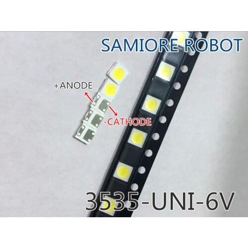 UNI 2000PCS LED backlight LCD TV 3535 3537 LED SMD Lamp bead bead 1W 6V 3535 1.2W Cold white UNI MSL-638DEZW-E26SC