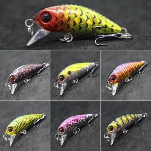 WLure 4cm 2.5g Carp Wobbler Fishing Lure Fly Fishing Fresh Water Hard Bait Sinking Jerkbait 8# Hooks Insect Bait Crankbait C617
