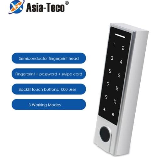 IP66 waterproof standalone fingerprint access controller Fingerprint password card with touch keypad and metal case