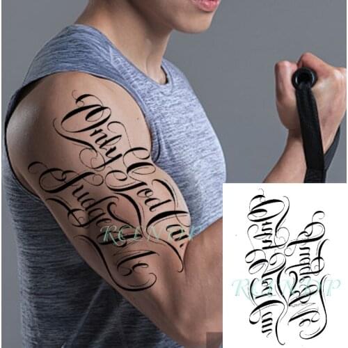 Waterproof Temporary Tattoo Sticker Creative Personality Character Fake Tatto Flash Tatoo big size tattoos for Women Men girl