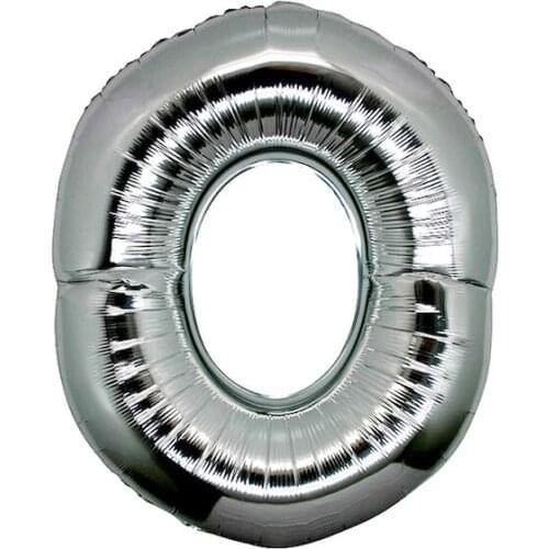 O Letter Foil Balloon Silver Color 40 Inches 435461991