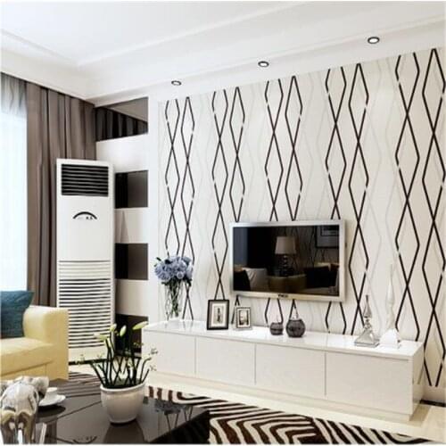 Wellyu papel pintado Wallpaper 3D living room wallpapers bedroom non - woven stripes modern minimalist film and television