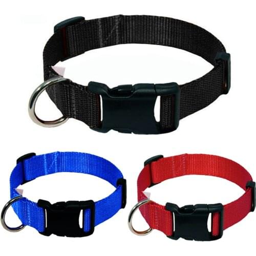 XS/S/M/L Nylon Dog Collar Solid Color Cat Small Medium Dog Pet Collars