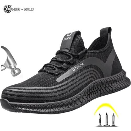 Work Safety Shoes Non-slip Waterproof Anti-smashing Steel Toe Puncture Working Boots Lightweight Fashion Sneakers For Men Women