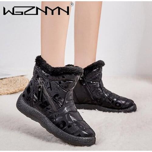 Women Boots Warm Winter Shoes Snow Boots Ladies Waterproof Non-slip Zipper Short Ankle Boots Winter Shoes Women Outdoor Booties
