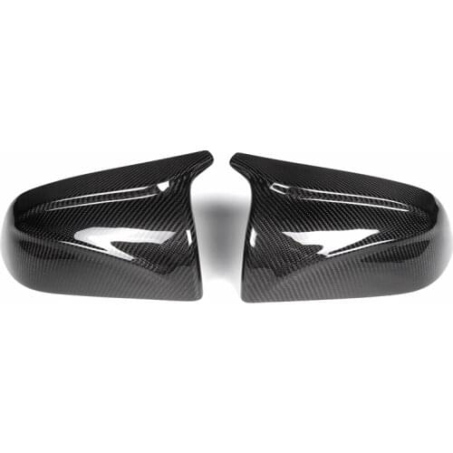 1 Pair Left Right Black Carbon Fiber / ABS Car Rear View Mirror Cover For Tesla Model 3 2017 2018 Protective Decoration Parts