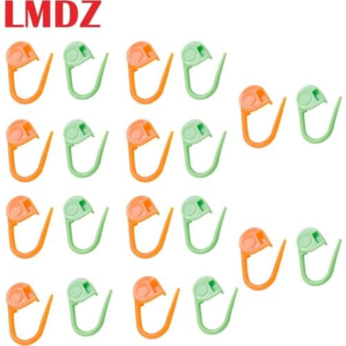 LMDZ 20Pcs Locking Stitch Markers Colorful Plastic Knitting Crochet Locking Markers Crochet Latch Knitting Tools Needle Clips