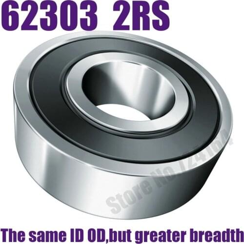 4PCS Free Shipping Special bearings 62303 2RS 62303-2RS 17*47*19mm 17X47X19mm Double Shielded Deep Ball Bearings Large breadth