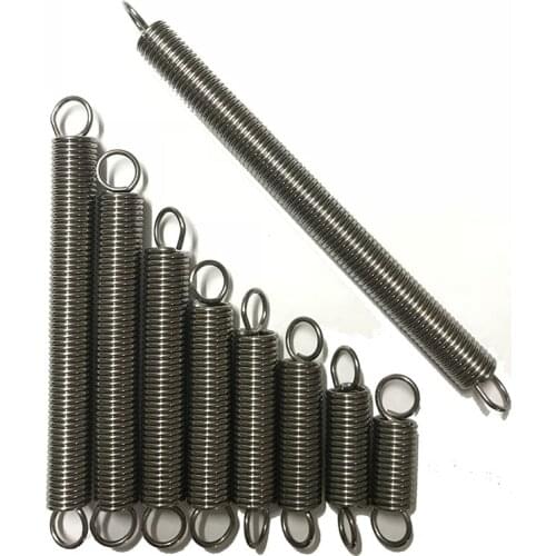 5pcs Stainless steel 304 small tension spring with hook tensile spring line diameter 0.5mm