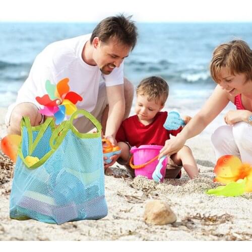 Children Sand Away Protable Mesh Bag Kids Beach Toys Clothes Towel Bag Baby Toy Storage Sundries Bags Women Cosmetic Makeup Bags