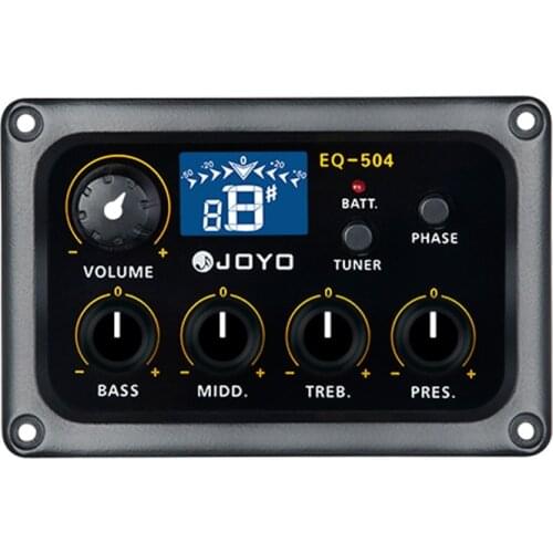 JOYO EQ-504 Digital 4 Band EQ Electric Acoustic Guitar Pickup Pick ups Preamp & Tuner with LCD Display Guitar Accessories