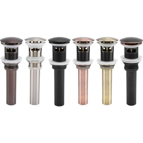 G1 1/4" Brass Bathroom Basin Sink Pop Up Drain Assembly Over-flow Floor Drain Cover