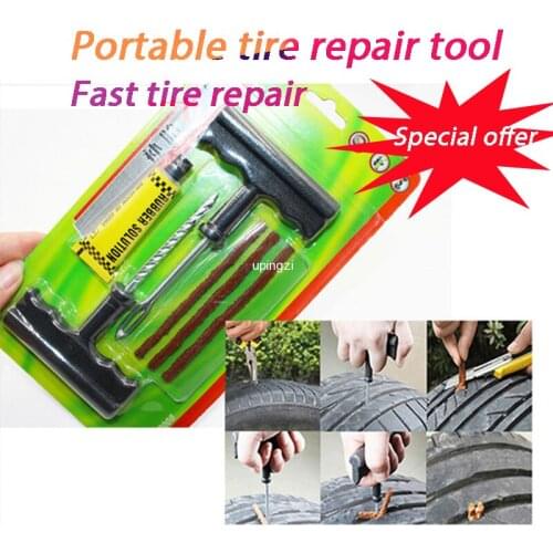 Car Tire Repair Tool Auto Bike Tire Repair Puncture Plug Garage Car Accessorie Tire Repair Kit Studding Tool Set